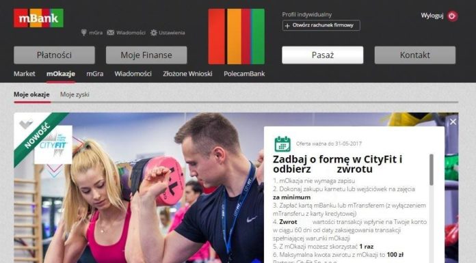 Bankowa okazja dla CityFit